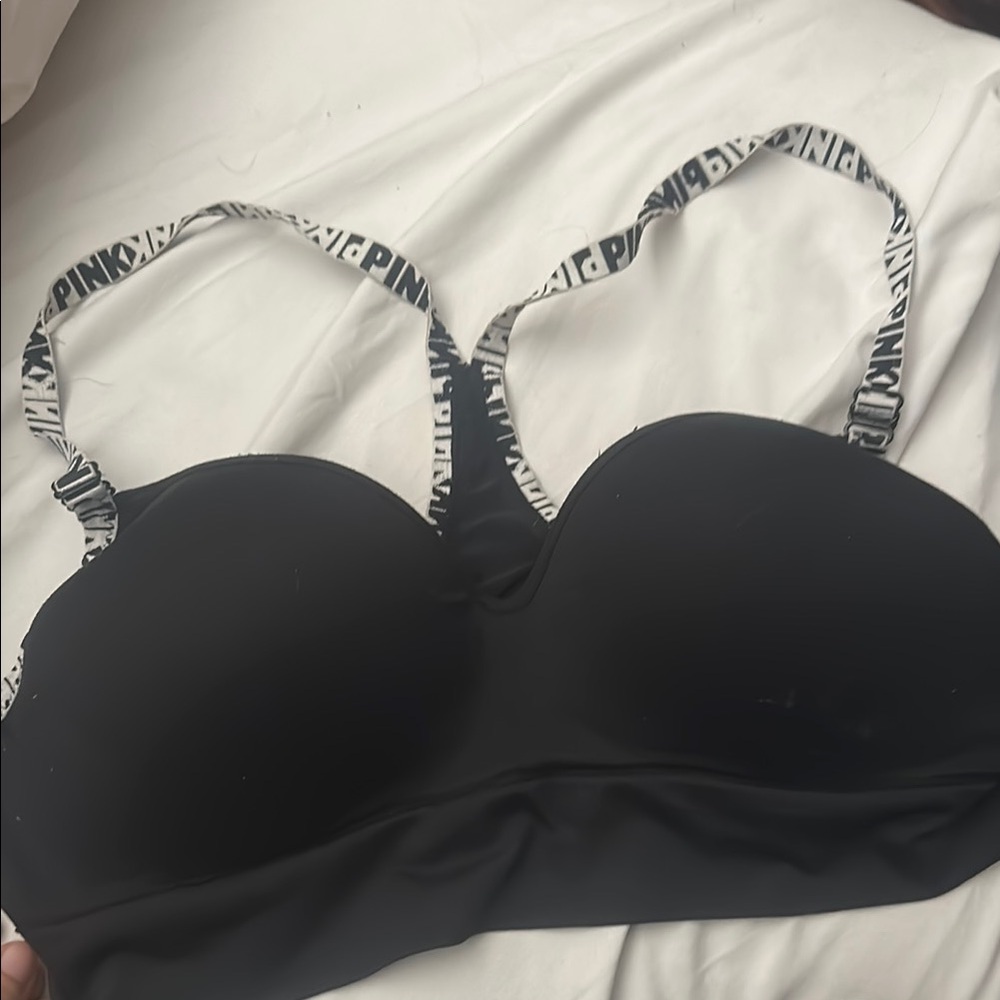 3/$25 PINK Victoria's Secret Black Strapless Bra size large